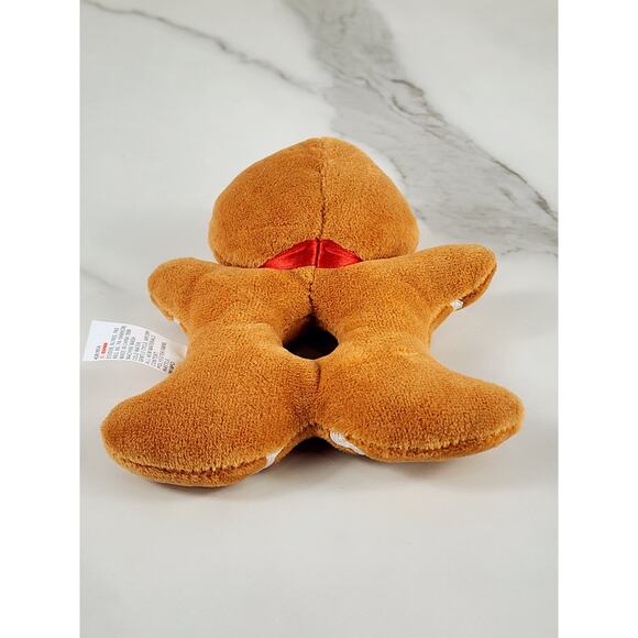 GUND Merry Christmas Gingerbread Rattle 5 1/4" Plush Toy Holidays Year 2000 Vtg - Picture 9 of 13